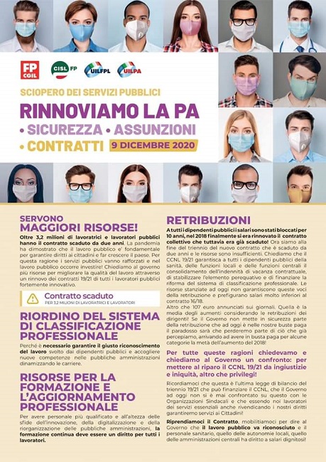 Sciopero pubblica amministrazione