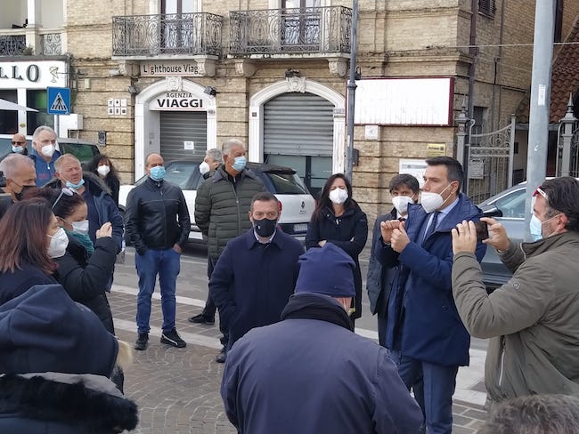 protesta commercianti