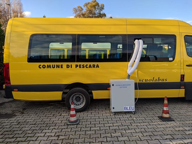 sanificazione scuolabus pescara