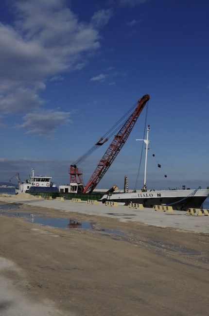 spostamento accumulo sedimenti marini porto canale pescara