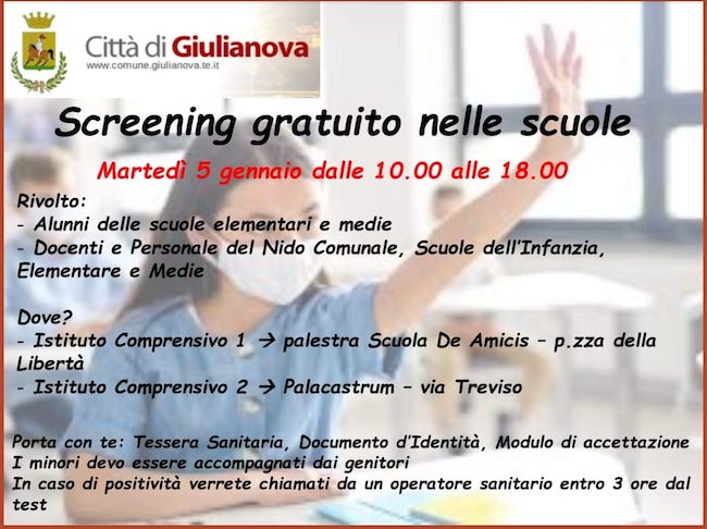 screening scuole giulianova