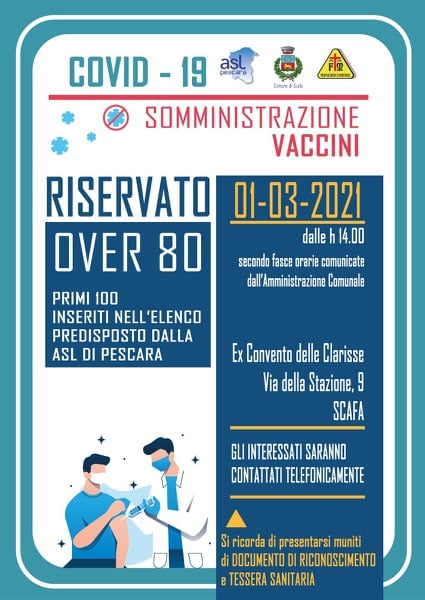vaccinazioni over80 scafa