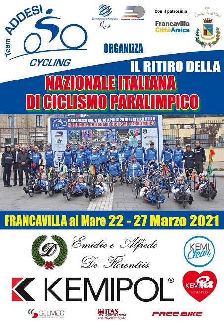 Addesi Cycling 22-27032021 locandina ritiro nazionale paraciclismo Francavilla