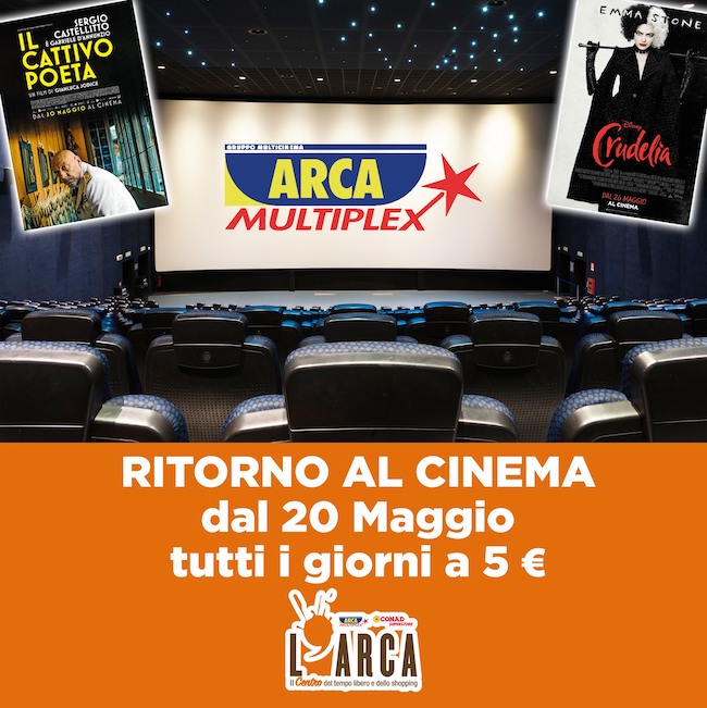 arca cinema 20 maggio 2021