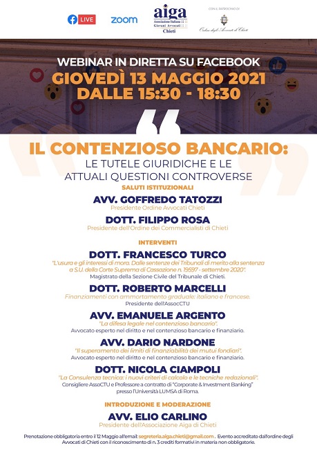 webinar locandina contenzioso bancario