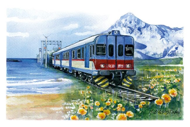 cartolina treno storico