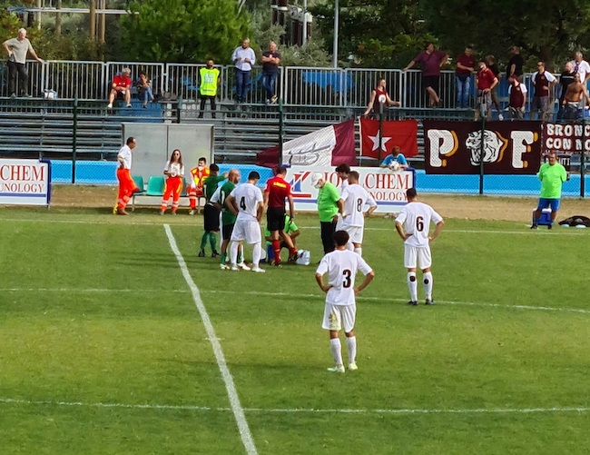 arbitro infortunato castelnuovo fano