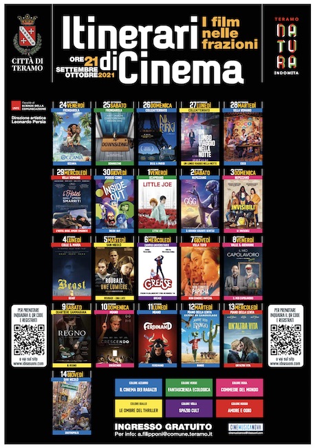 itinerari di cinema 2021