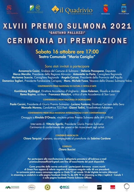 Locandina Premio Sulmona