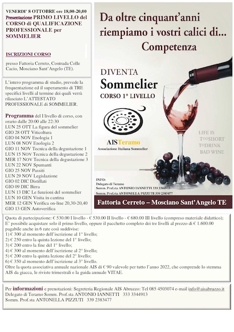 corso sommelier ais teramo