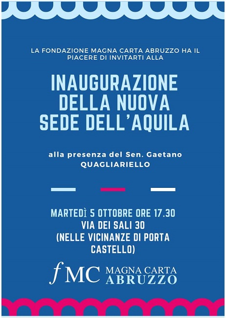 inaugurazione sede fondazione magna charta