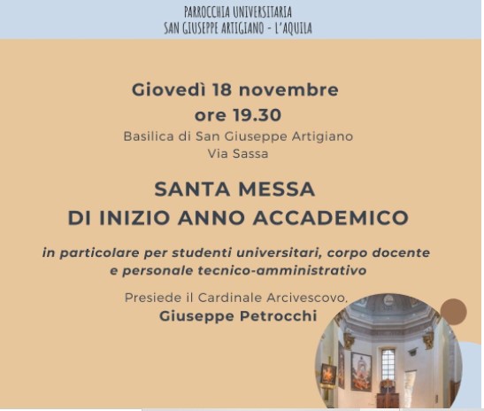 santa messa inizio anno accademico
