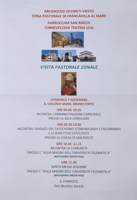 visita pastorale 7 novembre 2021