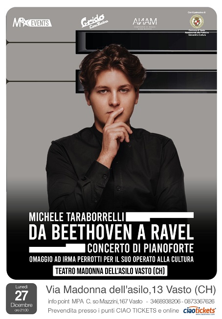DA BEETHOVEN A RAVEL. CONCERTO DI PIANOFORTE CON MICHELE TARABORRELLI
