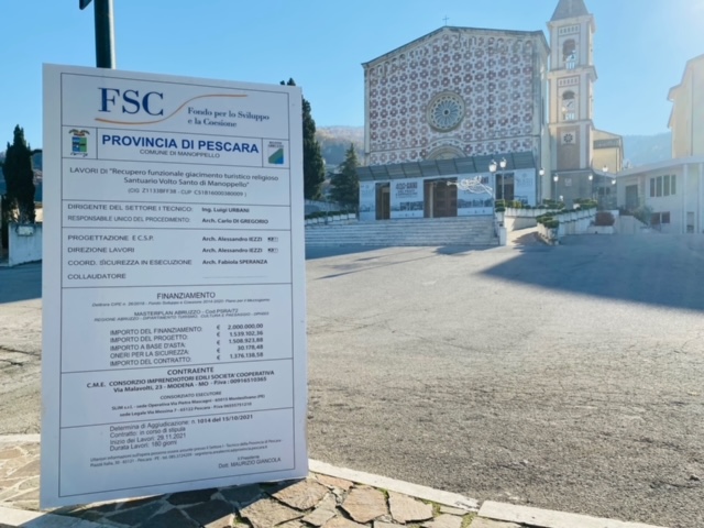 basilica volto santo manoppello lavori