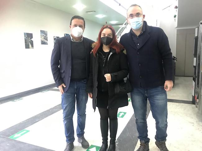 Da sinistra il Preside Carlo Cappello, la speaker Elena Camplone e il Prof. Gianluca Presutti