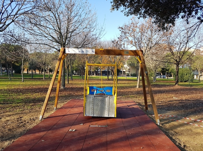 panchina per disabili