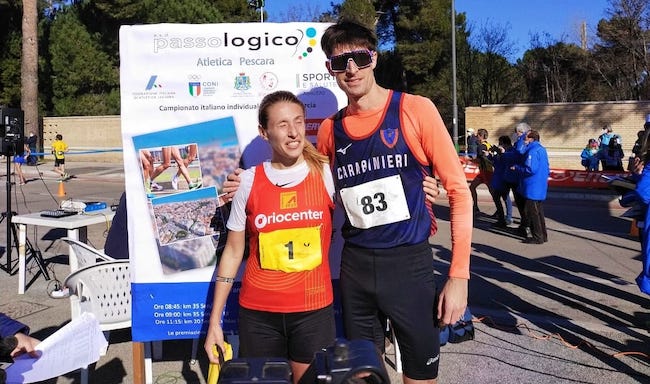 Federica Curiazzi e Matteo Giupponi campioni italiani 35 km