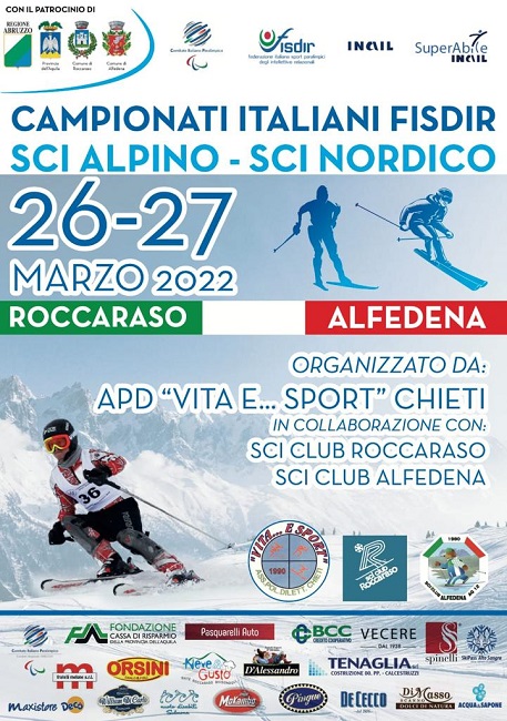 Campionati Italiani FISDIR sci alpino-sci nordico 26-27032022 Roccaraso-Alfedena