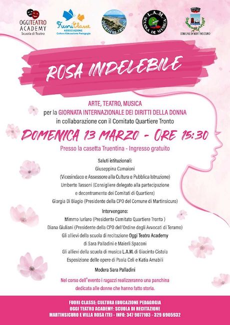 rosa indelebile 13 marzo 2022