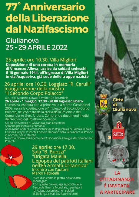 locandina 77 anniversario liberazione giulianova