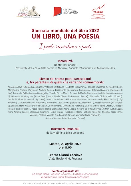 un libro una poesia 23 aprile 2022