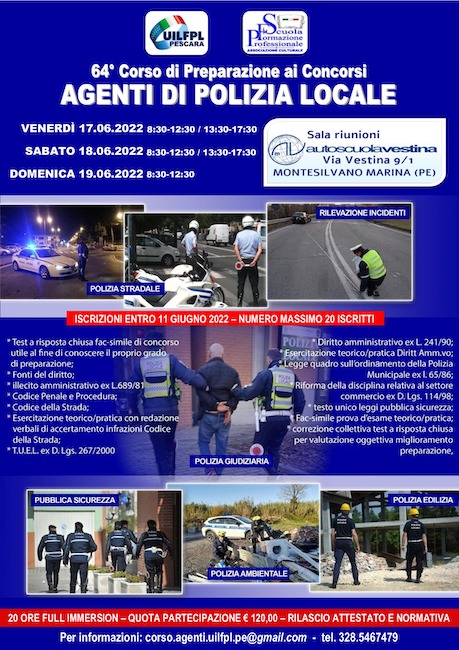 corso preparazione concorso montesilvano uil-fpl