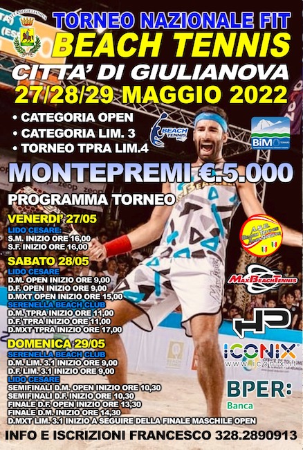torneo beach tennis giulianova 2022