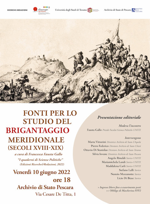 locandina brigantaggio pescara
