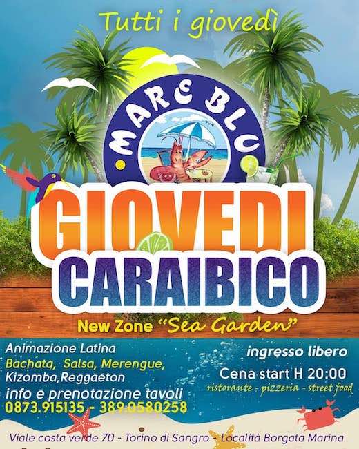 mare blu giovedi caraibico 2022