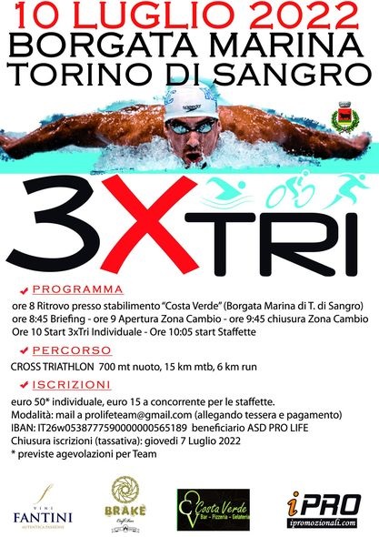 Triathlon Torino di Sangro 10072022 locandina