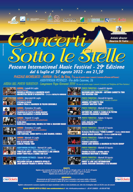 concerti sotto le stelle 2022