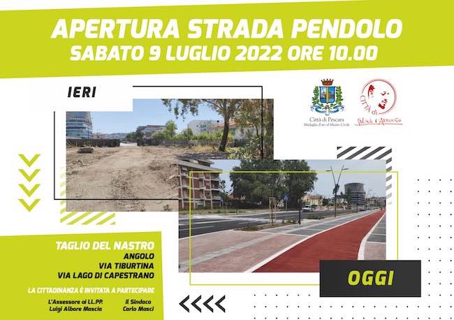 inaugurazione strada pendolo pescara