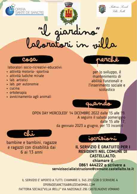 giardino laboratori villa 2022