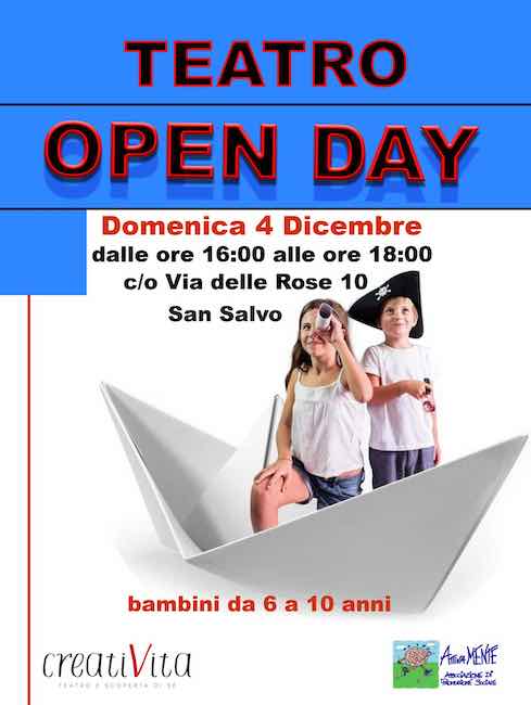 teatro open day 4 dicembre 2022