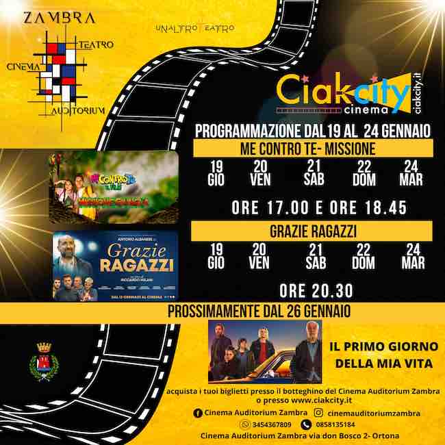 cinema zambra 19-24 gennaio 2023