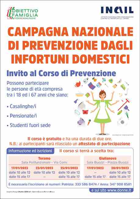 corsi prevenzione contro infortuni domestici