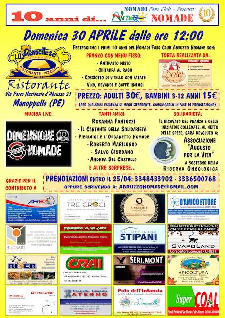 dieci anni abruzzo nomade