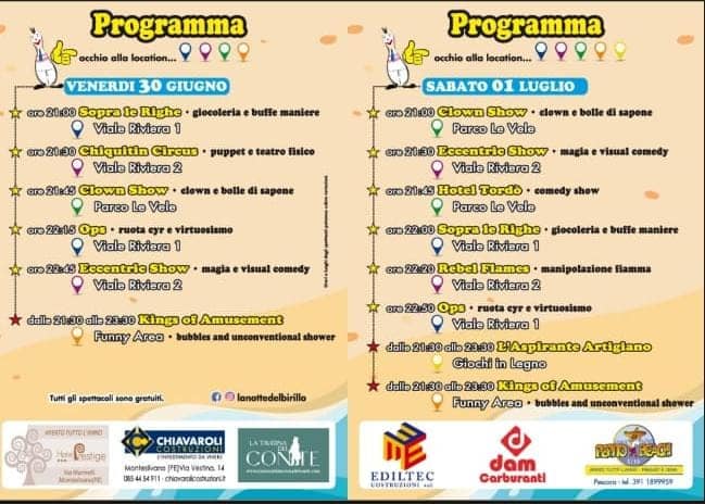 Eventi per bambini a Montesilvano il 30 giugno e 1° luglio