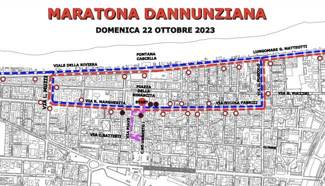 mappa maratona dannunziana 2023