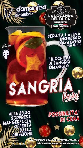 sangria party locanda 17 dicembre 2023