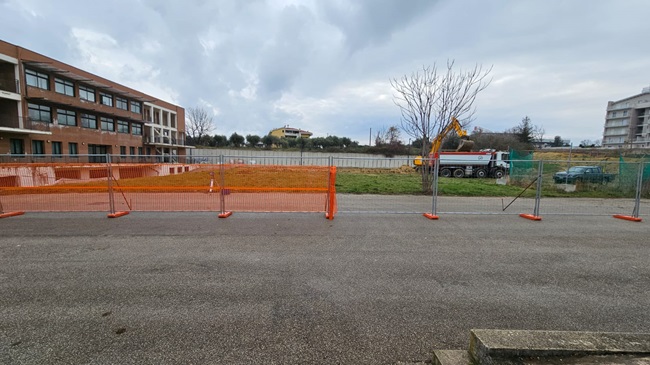 lavori in corso palestra De Giorgio Lanciano