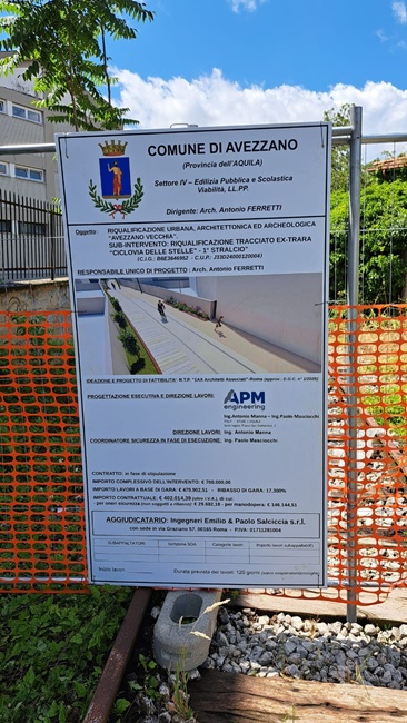 Ciclovia delle stelle cantiere