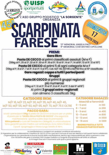 45° scarpinata farese