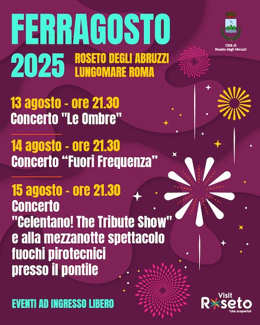 eventi di ferragosto 2025 roseto