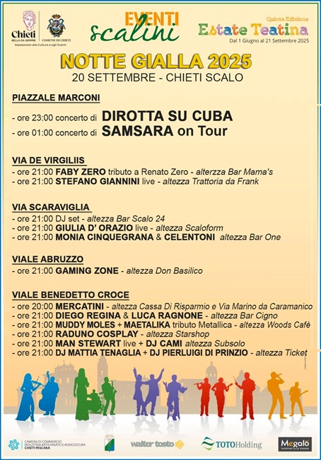 Notte Gialla Chieti 2025