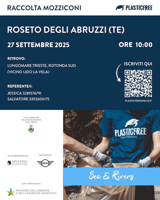 raccolta mozziconi roseto 27 settembre 2025
