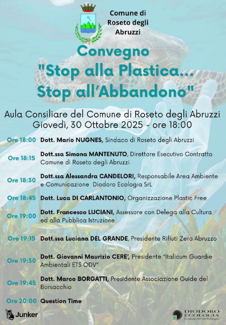 convegno stop alla plastica roseto
