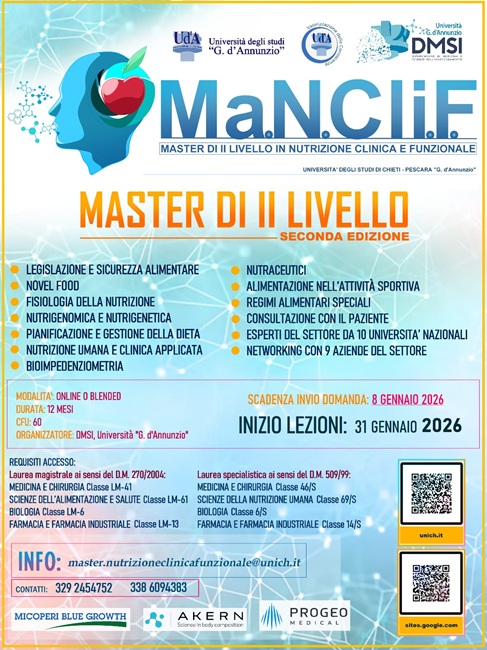 Locandina Master nutrizione