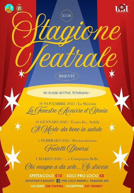 stagione teatrale bisenti 2025-2026